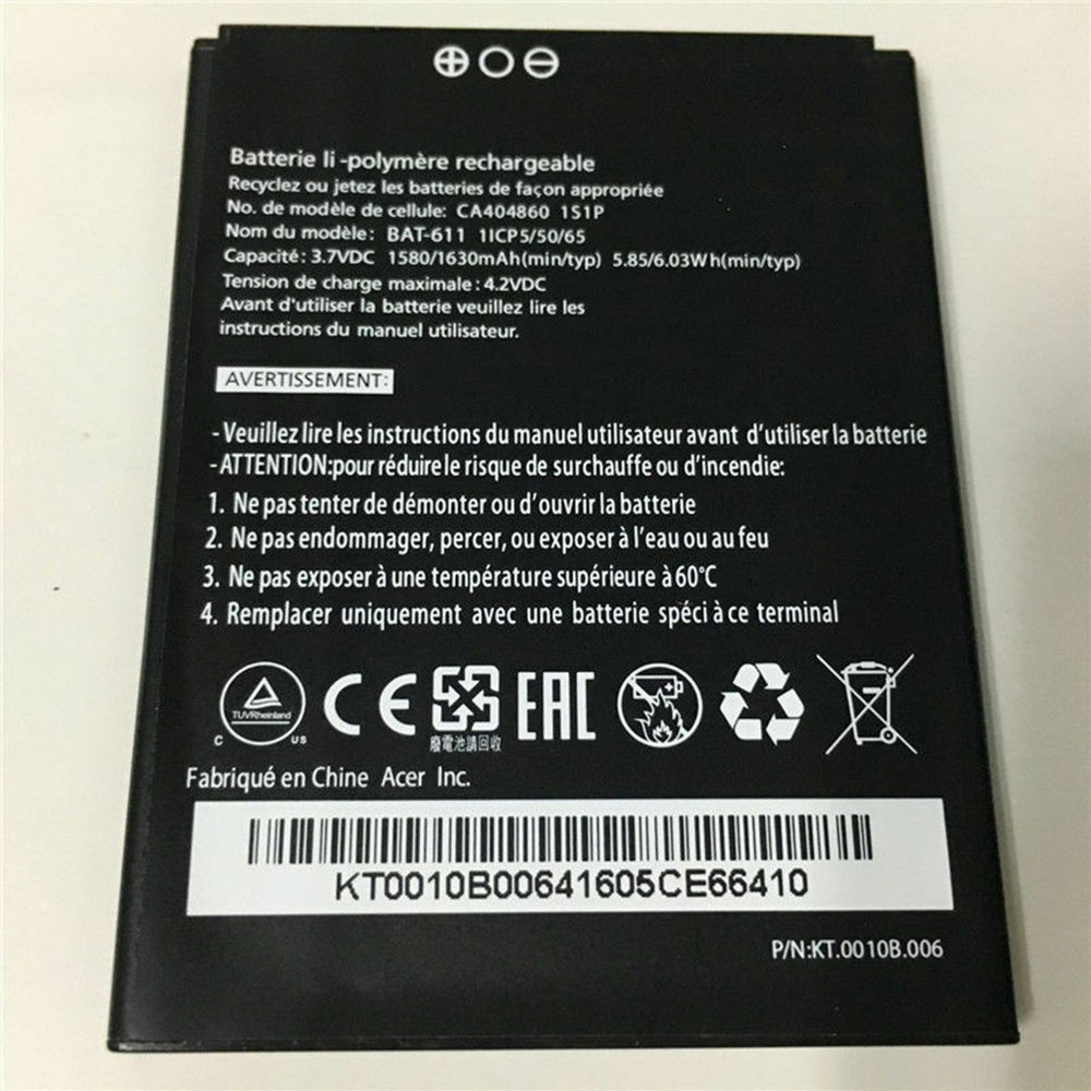 Batería para Iconia-Tab-B1-720-Tablet-Battery-(1ICP4/58/acer-BAT-611